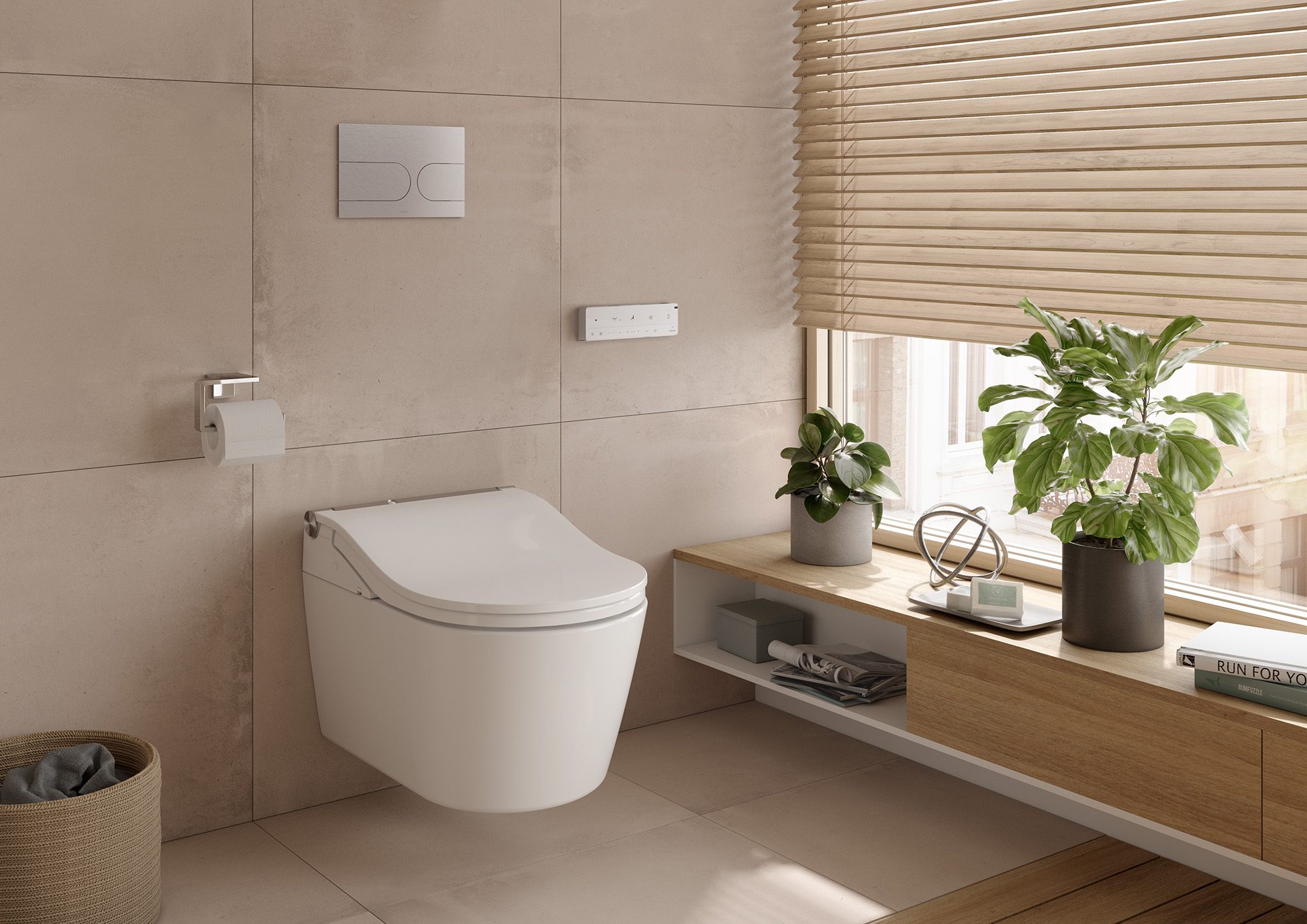 Washlet RW Auto Flush vannitoa interjööris