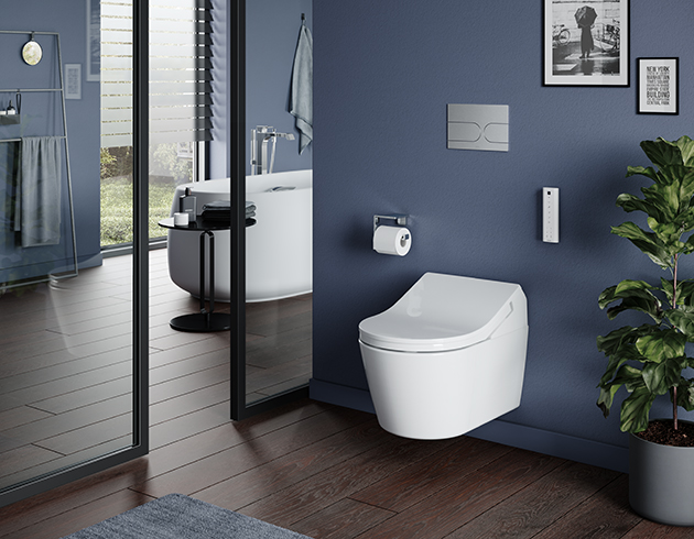 Washlet RX EWATER+ Auto Flush vannitoa interjööris