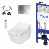 Washlet SX EWATER+ Auto Flush täiskomplekt: washlet, TOTO raam ja loputusplaat